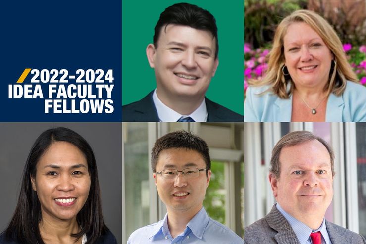 2021-2024 IDEA Faculty Fellows, Ednilson Bernardes, Heather Carter-Templeton, Kathryn Gazal, Zhichao (Vincent) Liu and Brian Woerner