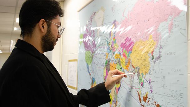 Faculty member plots origin on Diversity Map
