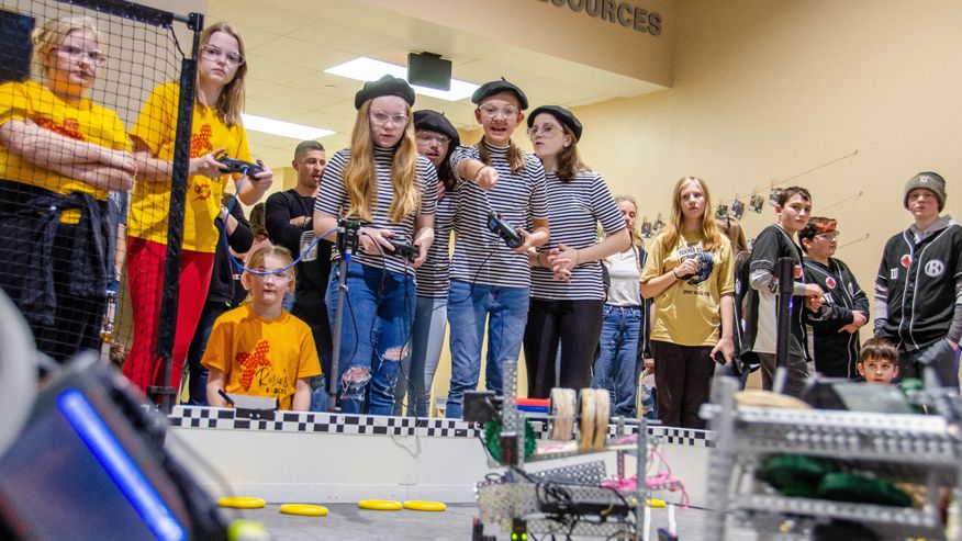 Middle School teams competing in the VEX Robotics Competition