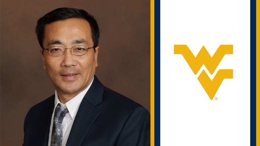 A portrait of John Hu next to the flying WV