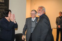Photo of Provost McConnell, Pres. Gee and Dean Cilento