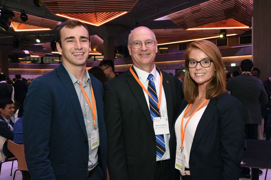Billy Fox, David Wyrick, and Karoline Edmonds at the Global Grand Challenges Summit in London, England.
