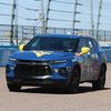The WVU EcoCAR 2019 Chevrolet Blazer on the track at the Advanced Vehicle Technology Competition