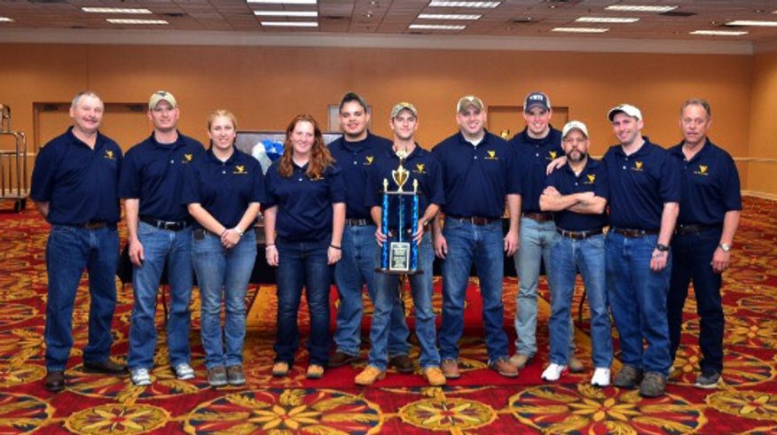 A photo of the student mine rescue team and advisors.