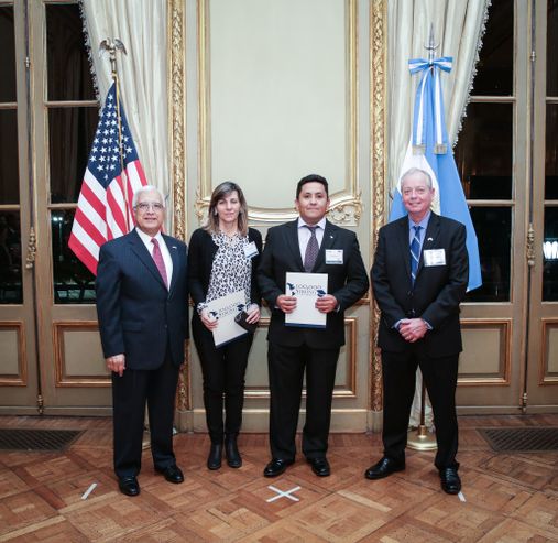 A photo of representatives at the US embassy in Argentina.