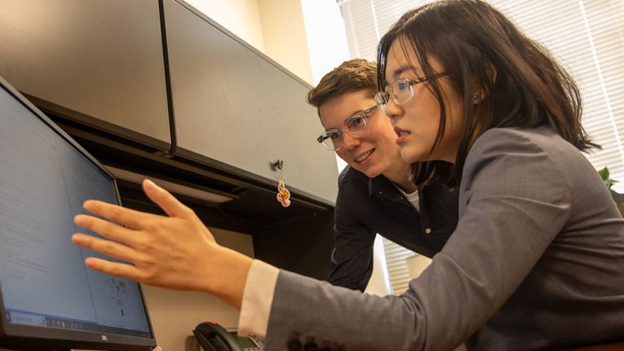 Researchers Yuhe Tian and Austin Braniff
