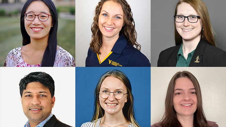Six West Virginia University graduate students — Hannah Clipp, Makenzie Dolly, Kayla Steinberger, Mehedi Hasan Tarek, Kristen H. Pierce and Lillian Skiba-Thayer — will be able to focus on their research first as they work to finish their degrees with supp