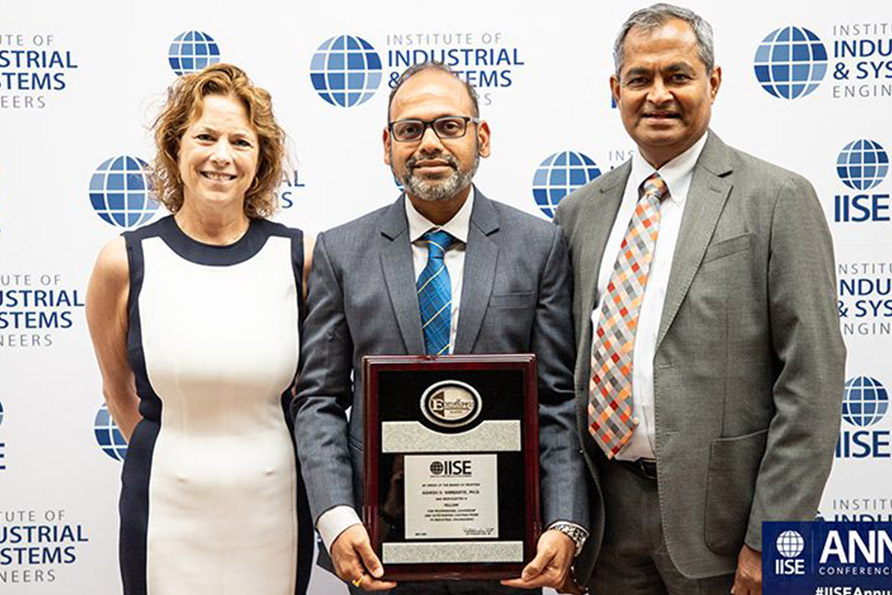 Ashish Nimbarte receiving an award from the IISE Annual Conference and expo 2025.