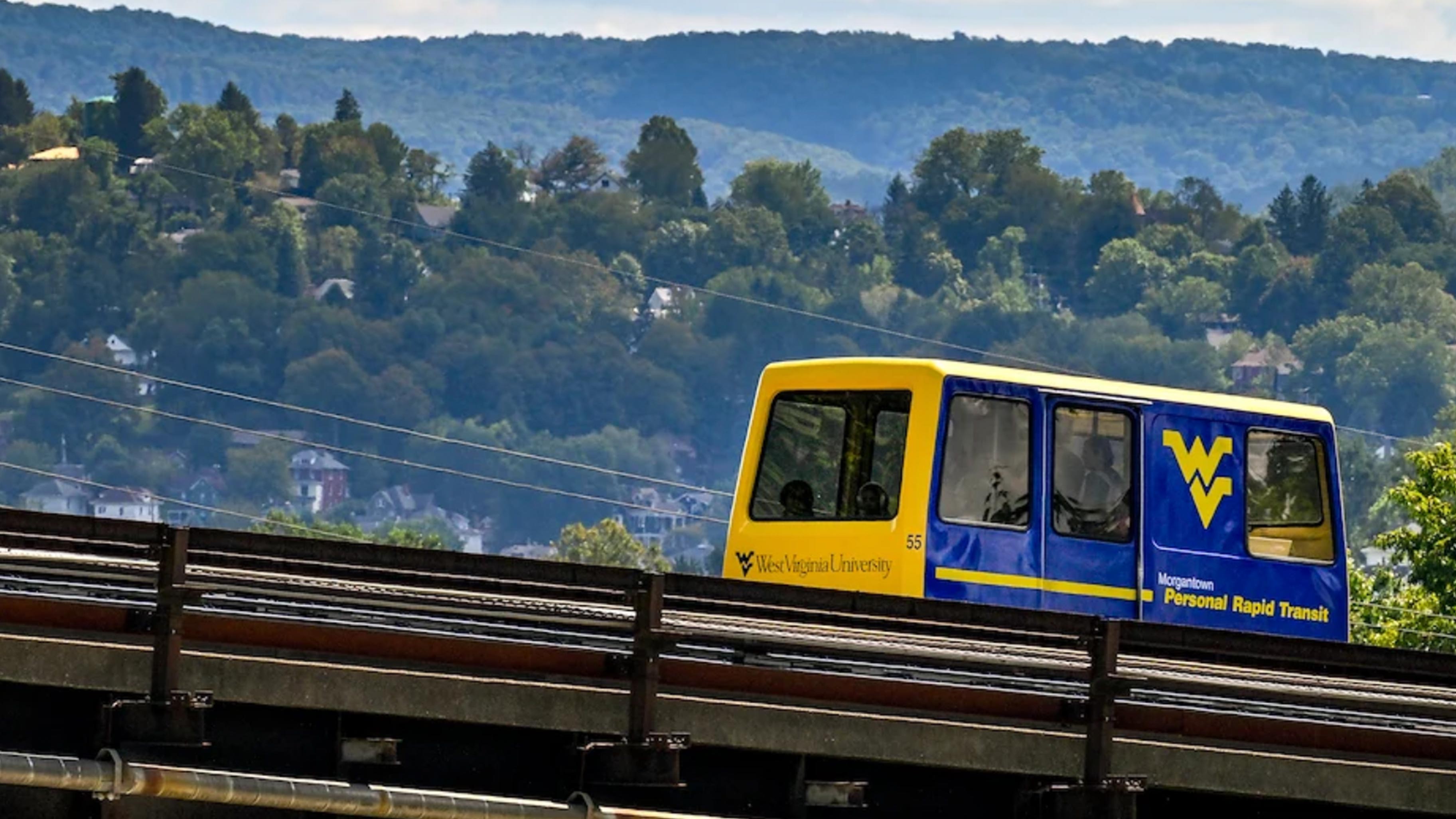 PRT running across its rails