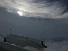 A photo of Hurricane Irma taken from inside the NOAA plane.
