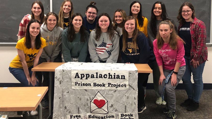 WVU SWE students participating in the Appalachian Prison Book Project. 