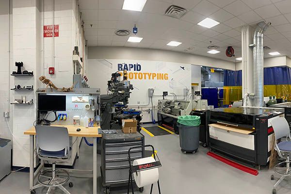 The Rapid Prototyping area of the Lane Innovation Hub