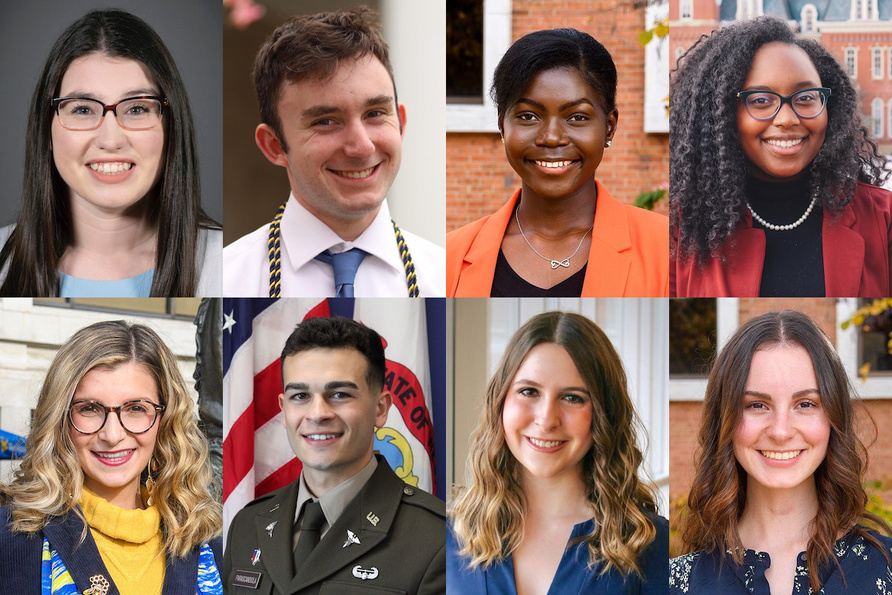 Eight students that received Order of Augusta