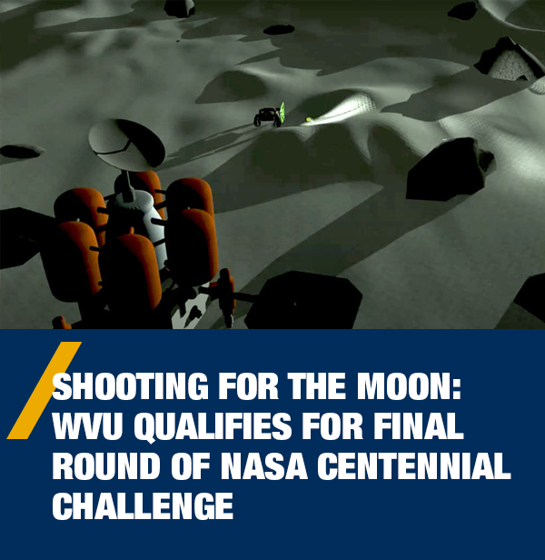 Shooting for the moon: WVU qualifies for final round of NASA Centennial Challenge - rendering of moon challenge